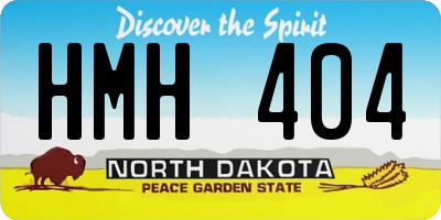 ND license plate HMH404