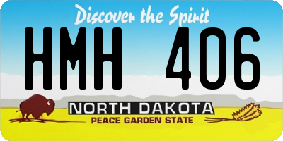 ND license plate HMH406