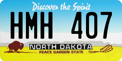 ND license plate HMH407