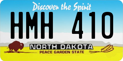 ND license plate HMH410