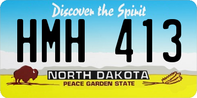 ND license plate HMH413