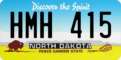 ND license plate HMH415