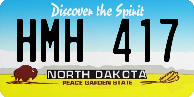 ND license plate HMH417