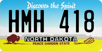 ND license plate HMH418