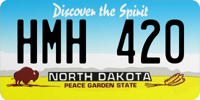 ND license plate HMH420