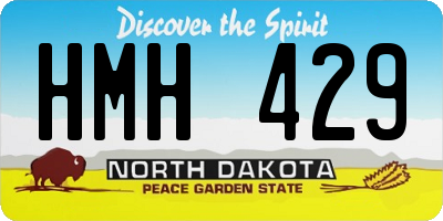 ND license plate HMH429