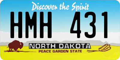 ND license plate HMH431