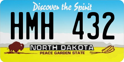 ND license plate HMH432