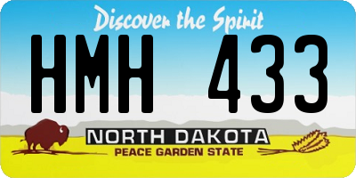 ND license plate HMH433