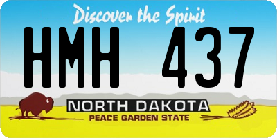 ND license plate HMH437