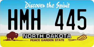 ND license plate HMH445