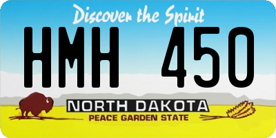 ND license plate HMH450