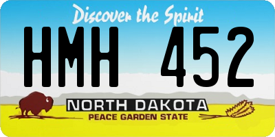 ND license plate HMH452