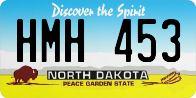 ND license plate HMH453