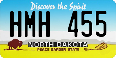 ND license plate HMH455