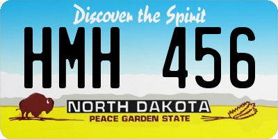 ND license plate HMH456