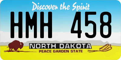 ND license plate HMH458