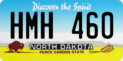 ND license plate HMH460