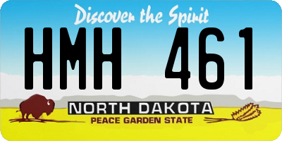 ND license plate HMH461