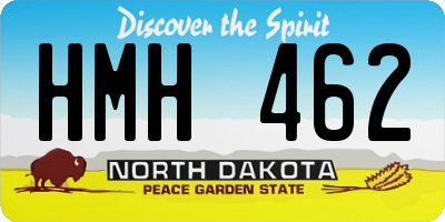 ND license plate HMH462