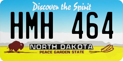 ND license plate HMH464