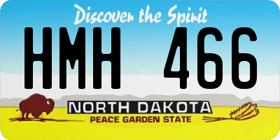 ND license plate HMH466