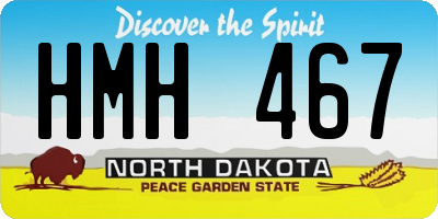 ND license plate HMH467