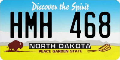 ND license plate HMH468