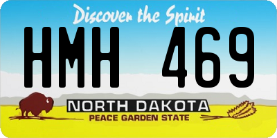 ND license plate HMH469