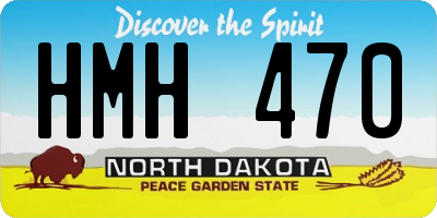 ND license plate HMH470