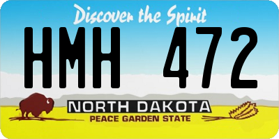 ND license plate HMH472