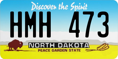 ND license plate HMH473