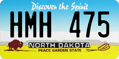 ND license plate HMH475