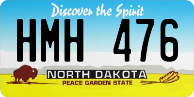 ND license plate HMH476