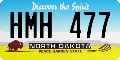 ND license plate HMH477