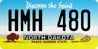 ND license plate HMH480