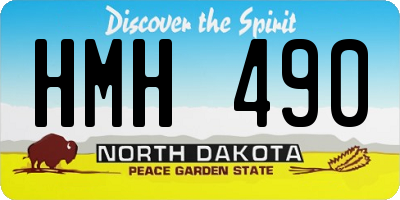 ND license plate HMH490