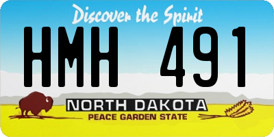 ND license plate HMH491