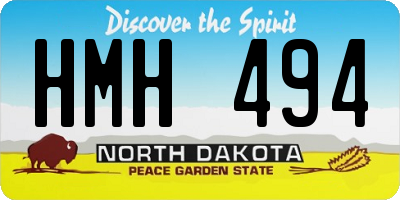 ND license plate HMH494