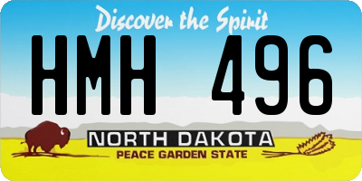 ND license plate HMH496