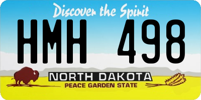 ND license plate HMH498