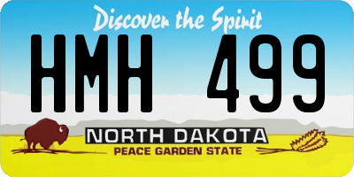 ND license plate HMH499