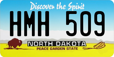ND license plate HMH509