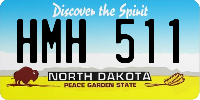 ND license plate HMH511