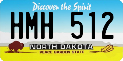 ND license plate HMH512