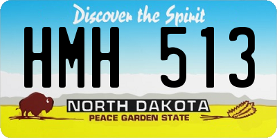 ND license plate HMH513