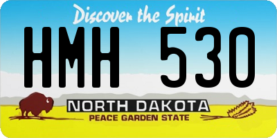 ND license plate HMH530