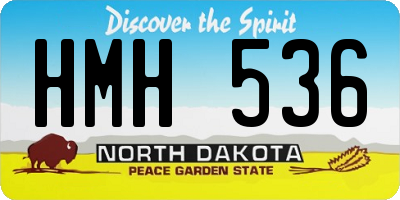 ND license plate HMH536