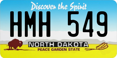 ND license plate HMH549