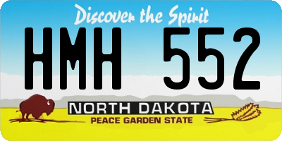 ND license plate HMH552